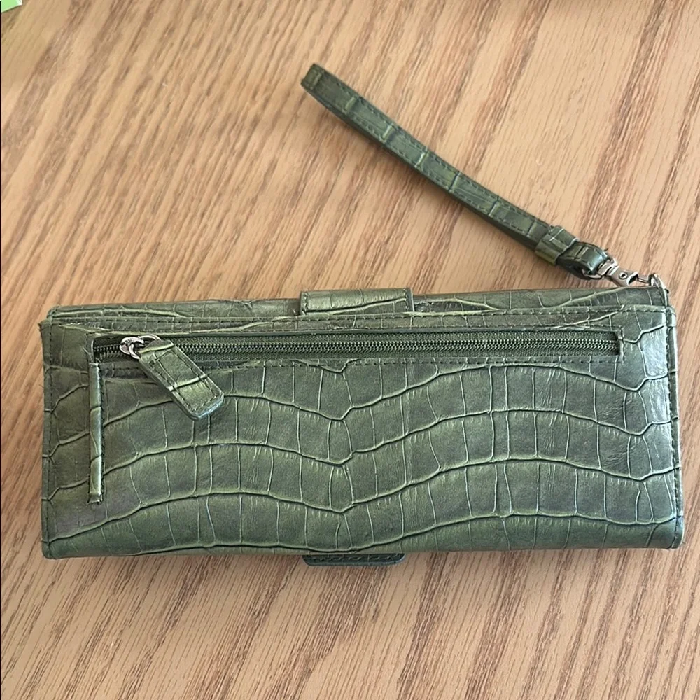 Hato hasi green crocodile wallet - Picture 2 of 4